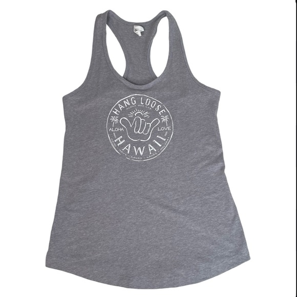 Hawaii Hang Loose Gray Tank Top Size L - Picture 9 of 10